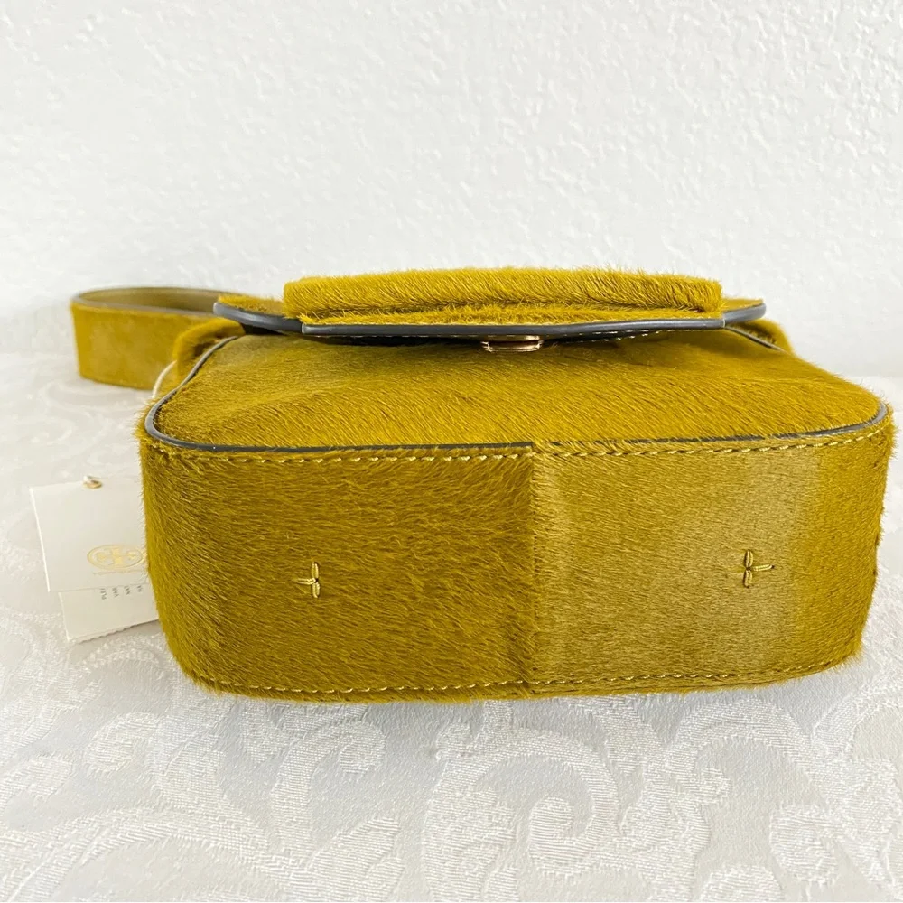 Tory Burch Sawyer green Calf Hair Bag
